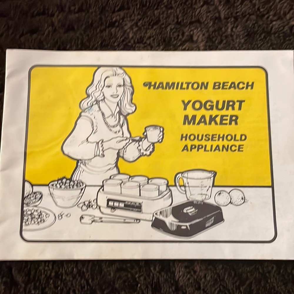 Vintage Yogurt Maker brochure